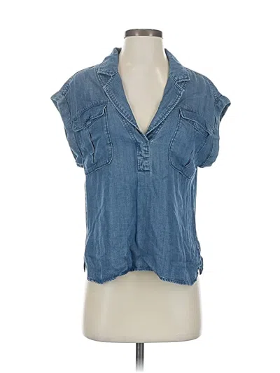 Pre-owned Velvet Heart Short Sleeve Blouse In Blue