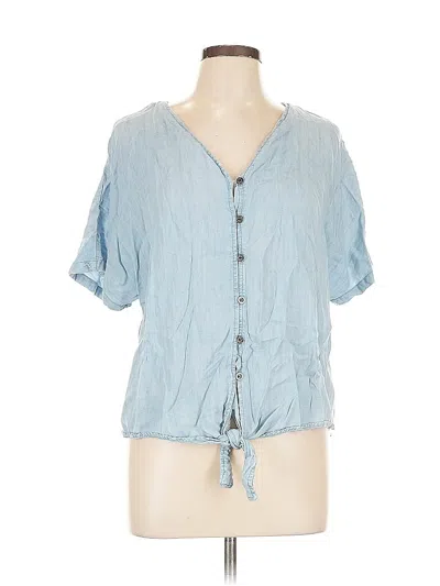 Pre-owned Velvet Heart Short Sleeve Blouse In Blue