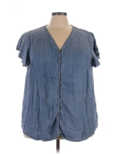 Pre-owned Velvet Heart Short Sleeve Blouse In Blue