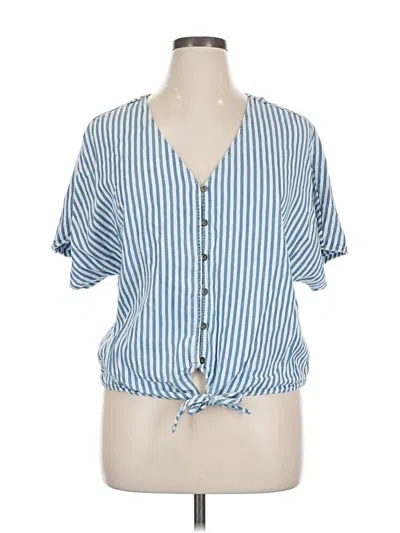 Pre-owned Velvet Heart Short Sleeve Blouse In Blue