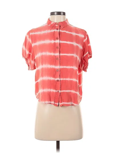 Pre-owned Velvet Heart Short Sleeve Blouse In Orange