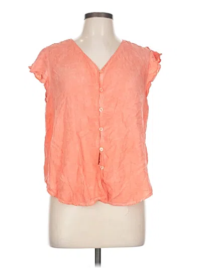 Pre-owned Velvet Heart Short Sleeve Blouse In Orange