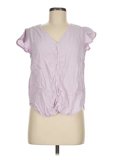 Pre-owned Velvet Heart Short Sleeve Blouse In Purple
