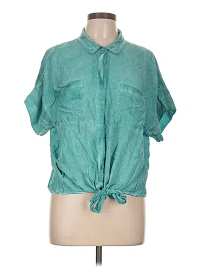 Pre-owned Velvet Heart Short Sleeve Blouse In Teal