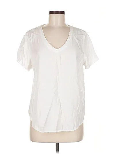 Pre-owned Velvet Heart Short Sleeve Blouse In White