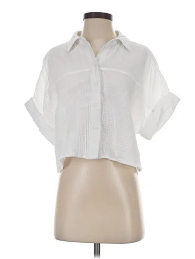 Pre-owned Velvet Heart Short Sleeve Blouse In White