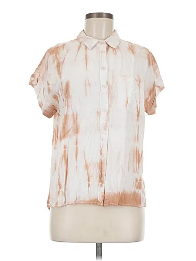 Pre-owned Velvet Heart Short Sleeve Blouse In White