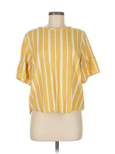 Pre-owned Velvet Heart Short Sleeve Blouse In Yellow