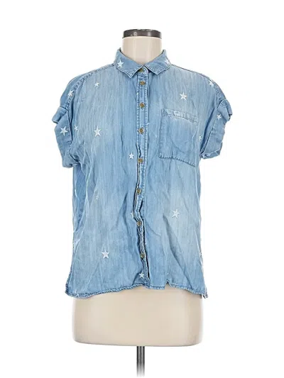 Pre-owned Velvet Heart Short Sleeve Button Down Shirt In Blue