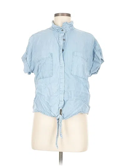 Pre-owned Velvet Heart Short Sleeve Button Down Shirt In Blue
