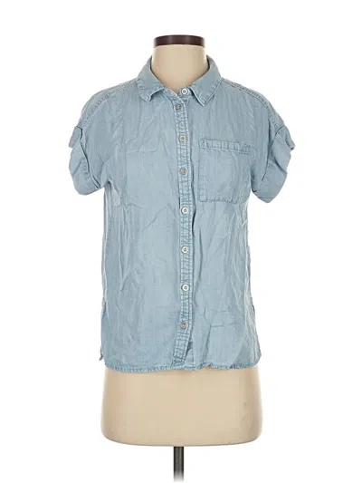 Pre-owned Velvet Heart Short Sleeve Button Down Shirt In Blue