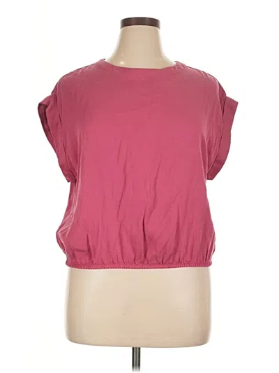 Pre-owned Velvet Heart Short Sleeve Top Pink Boatneck Tops