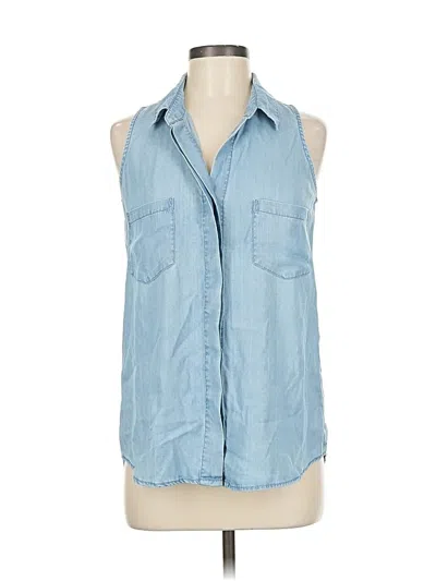 Pre-owned Velvet Heart Sleeveless Button Down Shirt In Blue