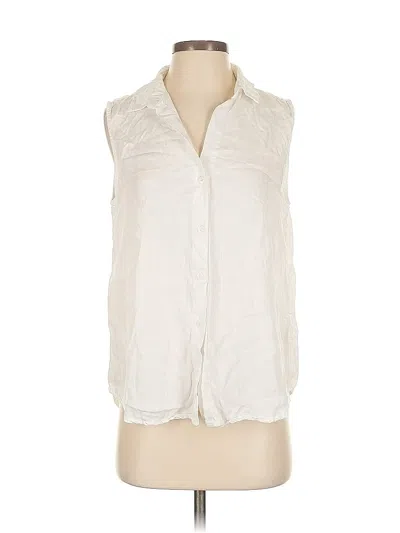 Pre-owned Velvet Heart Sleeveless Button Down Shirt In White