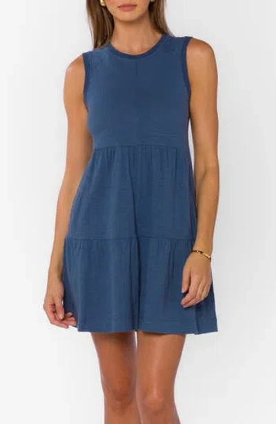 Velvet Heart Sleeveless Tiered Minidress In Blue