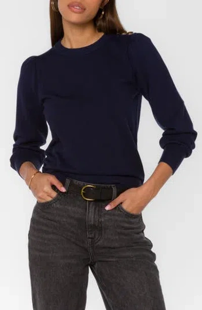 Velvet Heart Taffy Crewneck Sweater In Blue
