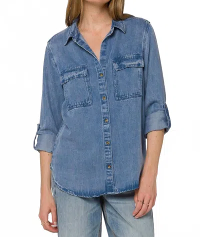 Velvet Heart Talma Uptown Button Down Shirt In Blue