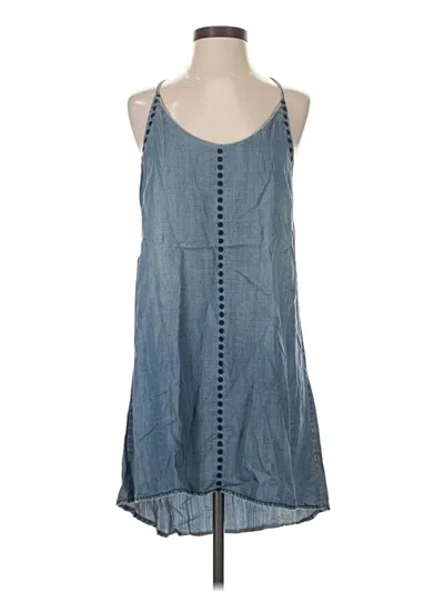 Pre-owned Velvet Heart Tank Top Blue Halter Neckline Tops