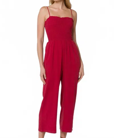 Velvet Heart Tasha Flattering Fit Jumpsuit In Red