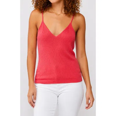Velvet Heart Tavey Rib Knit Camisole In Pink