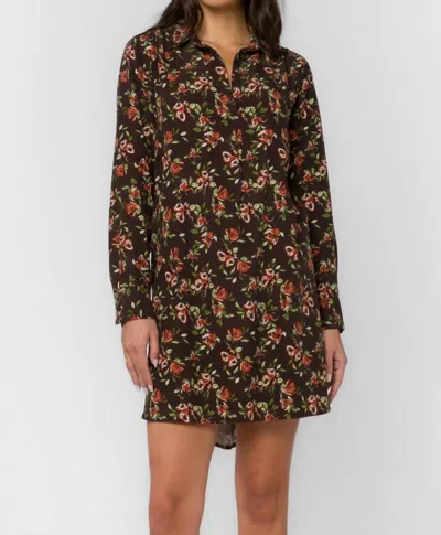 Velvet Heart Tessa Mini Dress In Watercolor Blossom In Multi