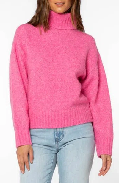 Velvet Heart Tillie Drop Shoulder Turtleneck Sweater In Pink