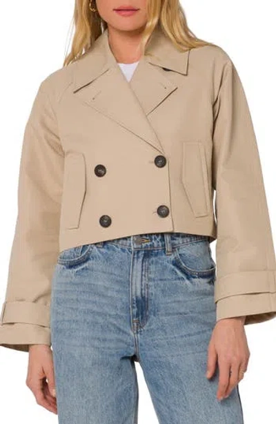 Velvet Heart Topanga Cropped Trench Jacket In Brown