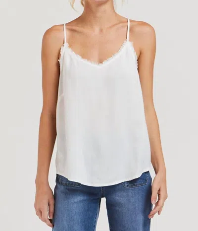 Velvet Heart Victory Tencel Frayed Camisole Top In White
