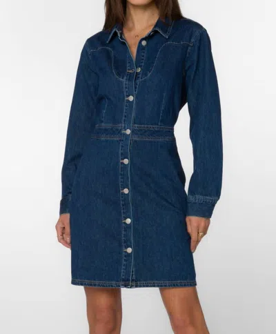 Velvet Heart Warner Lake Denim Dress In 726 Lake Mead In Multi