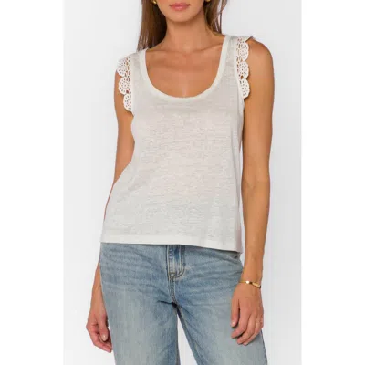 Velvet Heart Waverly Scoop Neck Linen Tank In White