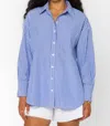 Velvet Heart Waylon Stripe Shirt In Midnight Navy White Stripe In Blue