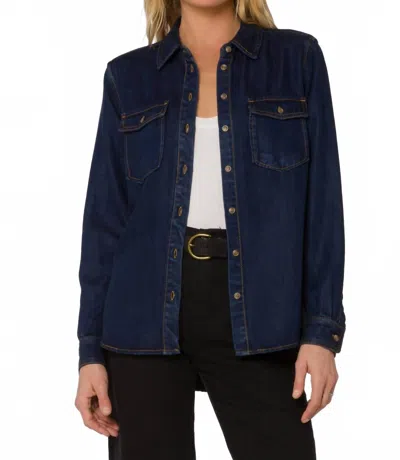 Velvet Heart William Denim Shirt In Raw Blue In Black