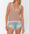 Velvet Heart Nadia Sleeveless Top In Sunny Stripe In Multi