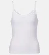 Velvet Iniku Cotton-blend Pointelle Tank Top In White
