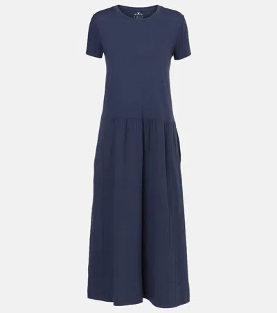 Velvet Itza Cotton Slub Midi Dress In Blue
