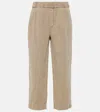 Velvet Jessie Linen Straight Pants In Brown