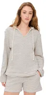 Velvet Jordyn Sweatshirt Natural/charcoal In Natural/charcoal