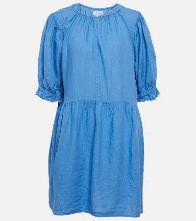 Velvet Minikleid Kailani Aus Leinen In Blue