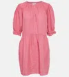 Velvet Kailani Linen Minidress In Pink