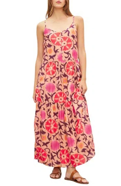 Velvet Kate Printed Cotton & Silk Midi Dress In Multi