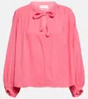 Velvet Kathleen Cotton Gauze Top In Pink