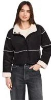 Velvet Kelly Jacket Black/ecru In Black/ecru
