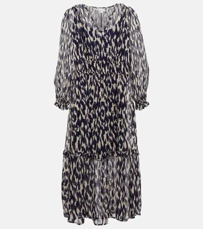 Velvet Kendra Printed Georgette Midi Dress In Calico
