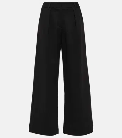 Velvet Leona High-rise Wide-leg Pants In Black