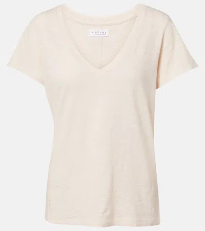 Velvet Lilith Cotton Jersey T-shirt In Neutral