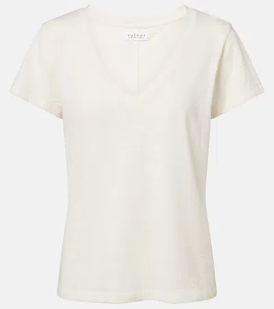 Velvet Lilith Cotton Jersey T-shirt In White