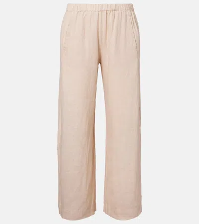 Velvet Lola Linen Wide-leg Pants In Pink