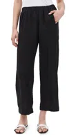 Velvet Brylie Cotton Twill Barrel-leg Pants In Black