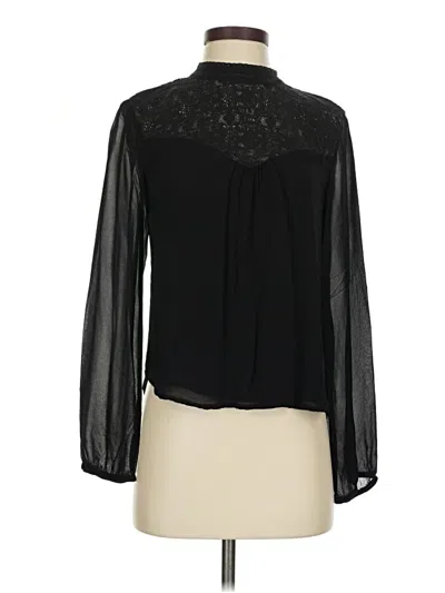 Pre-owned Velvet Long Sleeve Blouse In Black