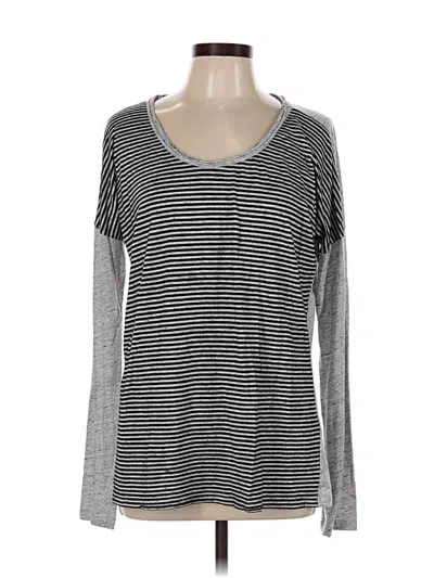 Pre-owned Velvet Long Sleeve T-shirt In Gray